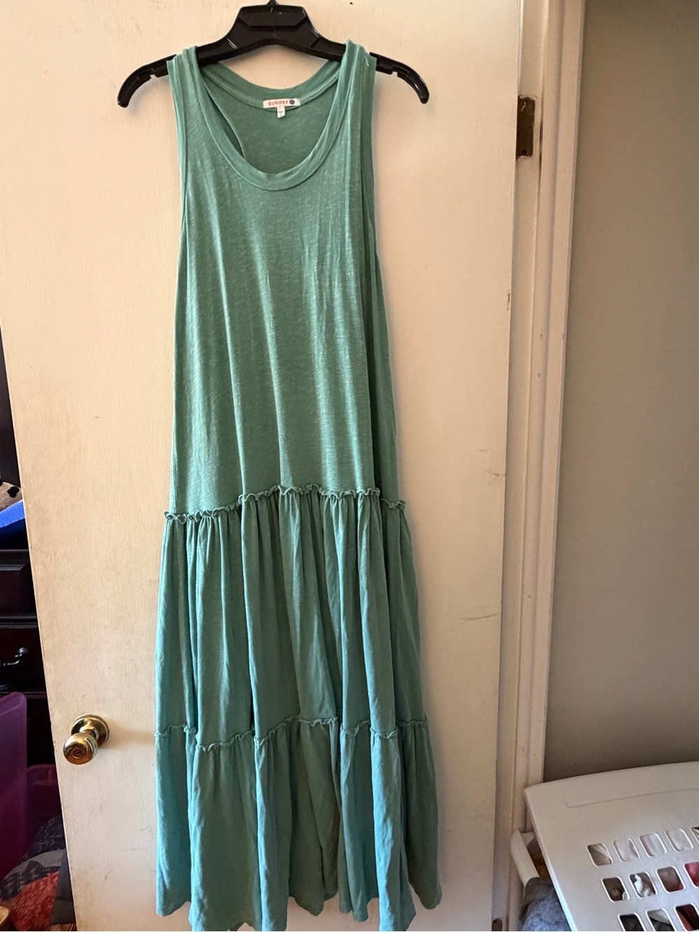 Sundry Teal Tiered Maxi Dress - 2